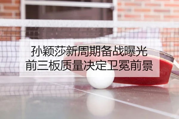 孙颖莎新周期备战曝光 前三板质量决定卫冕前景